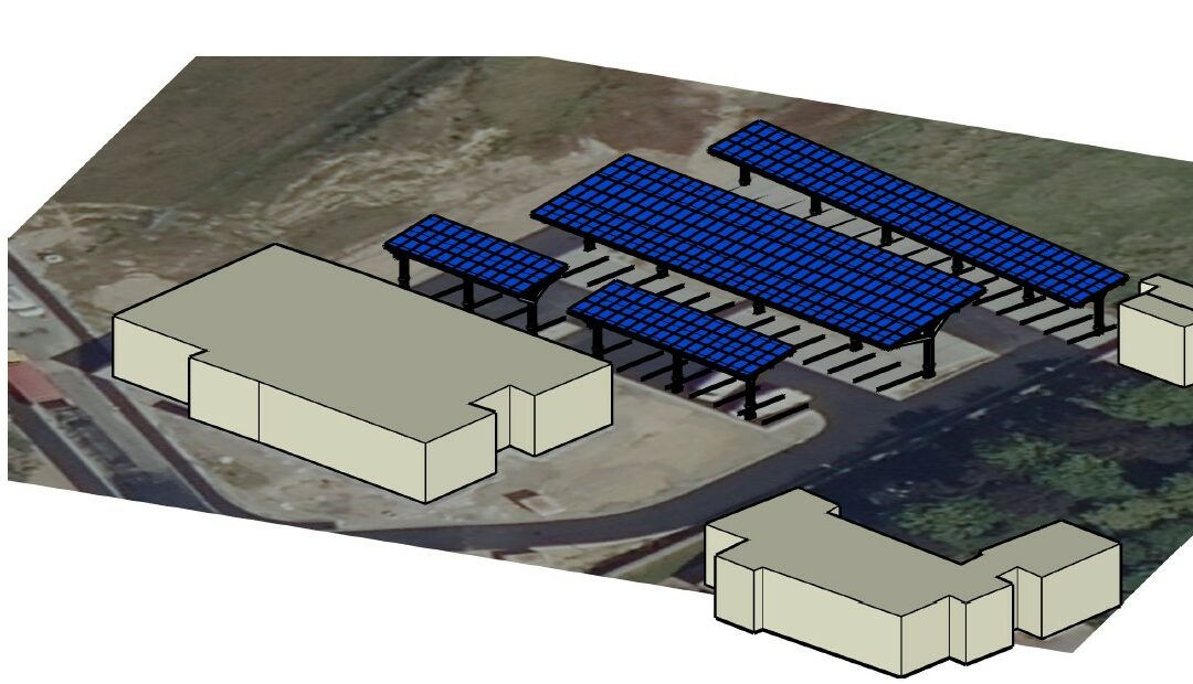 Installation d’ombrières sur le parking de la maison de santé à Saint-Laurent-des-Autels