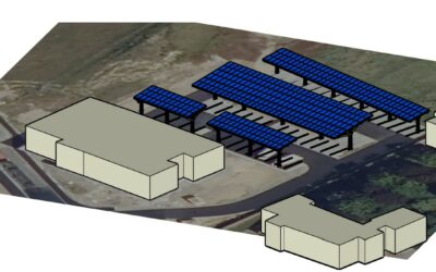 Installation d’ombrières sur le parking de la maison de santé à Saint-Laurent-des-Autels